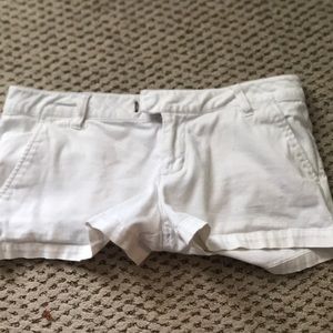 White jean shorts